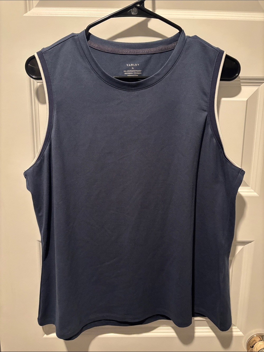 Varley Navy Muscle Tank with Contrast Trim